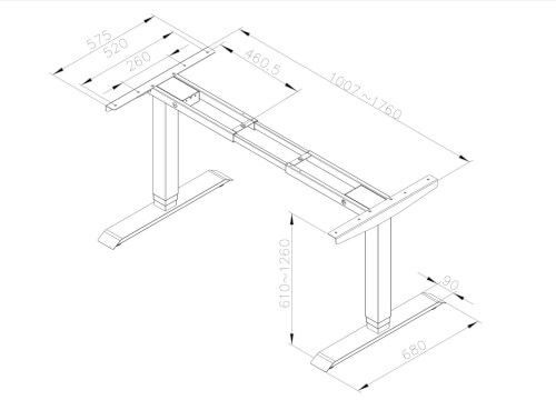 Liftor Vision birou reglabil electric